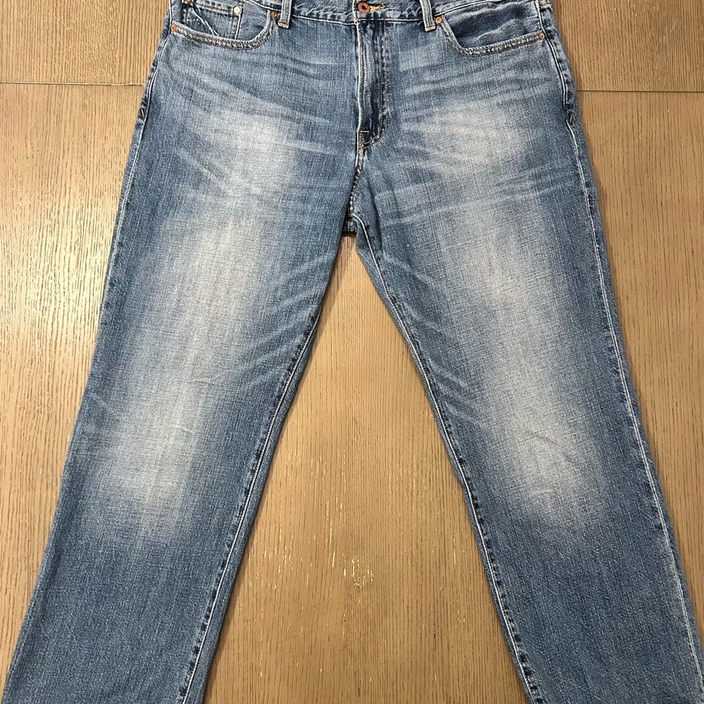 Lucky Brand 361 Vintage Straight Jeans Mens 38x30 Faded Wash Denim Classic Fit